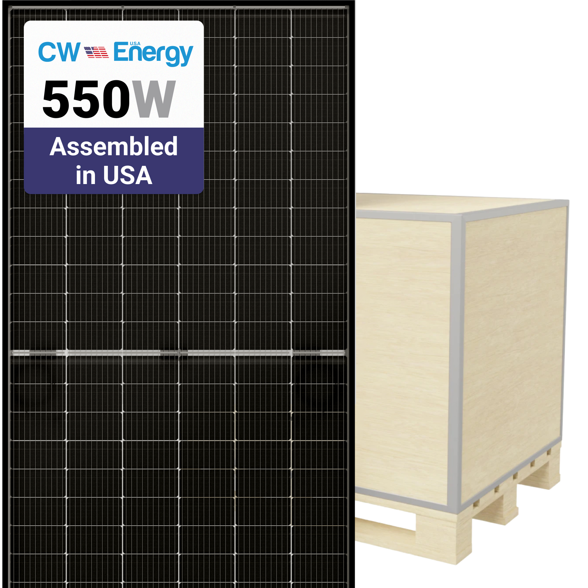 CW Energy 550W Solar Panel 144 Cells Bifacial product image