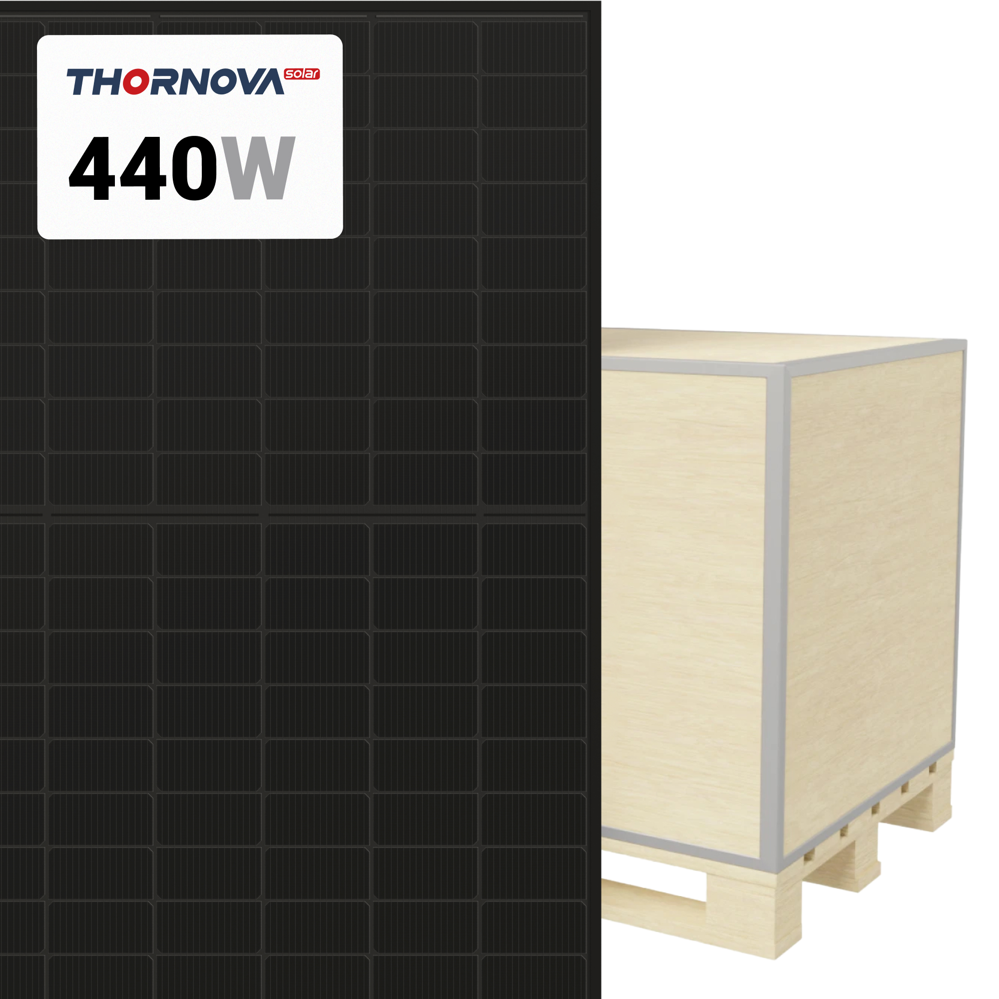 Thornova Solar 440W Solar Panel 108 Cells All-Black Bifacial product image