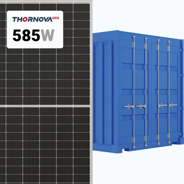 Thornova Solar 585W Solar Panel 144 Cell N-Type Bifacial M Pro TS-BGT72-585 Commercial 720 panels per Container (Truckload)