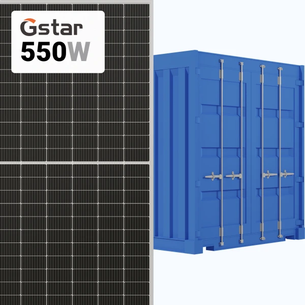 GSTAR 550W Solar Panel 144 Cell PERC Bifacial GSP7G72M(H)550WT Commercial 620 panels per Container (Truckload)