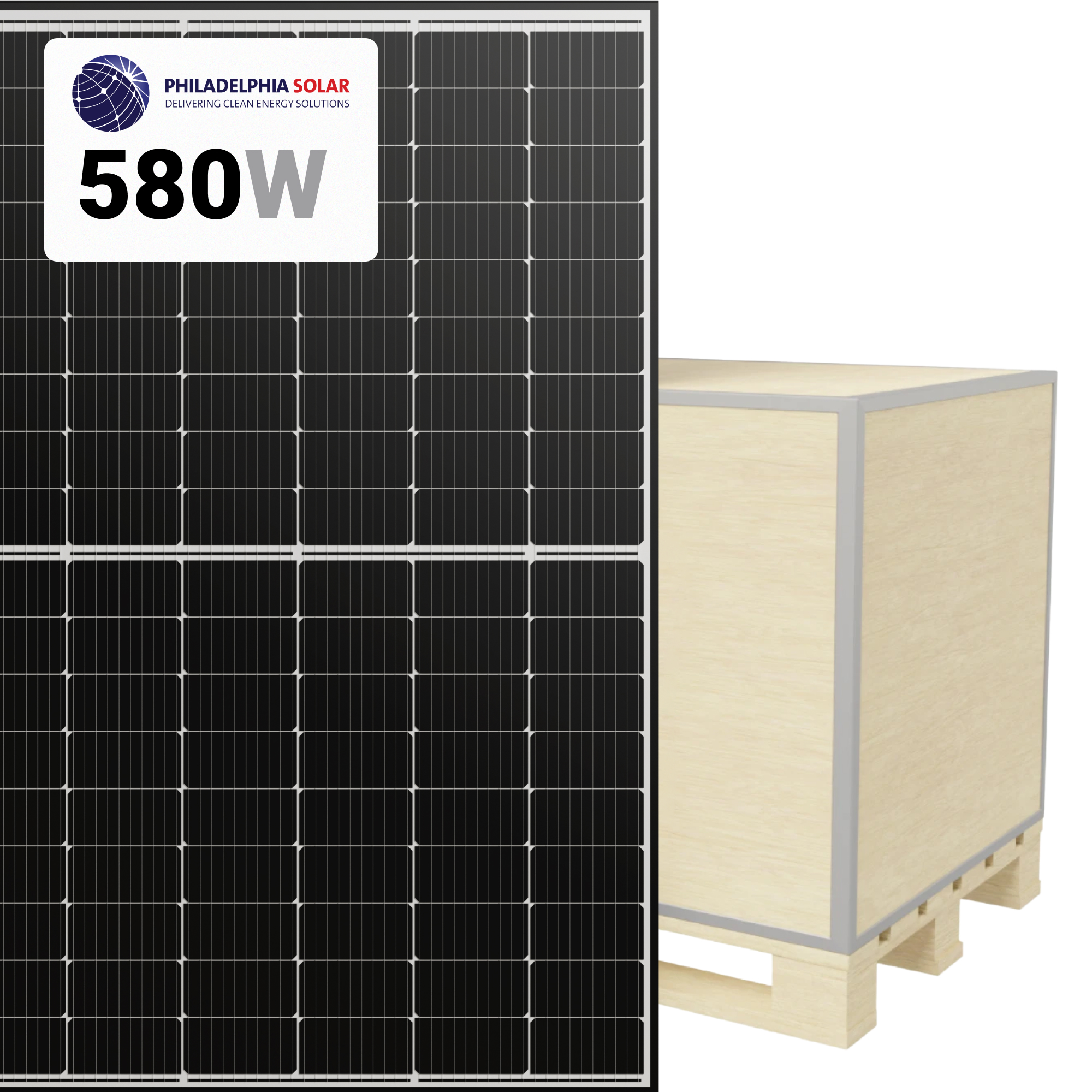 Philadelphia Solar 580W Bifacial 144 Cells Solar Panel product image