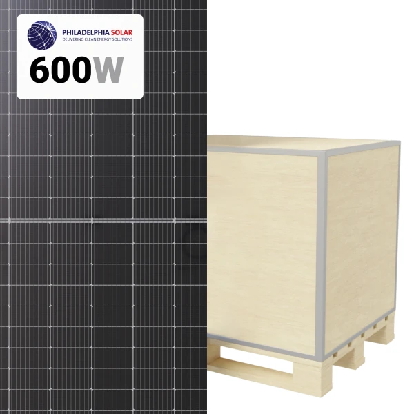 Philadelphia Solar 600W 144 Cells N-Type Bifacial MNB144(HCBF)-600W Wholesale 36 panels per pallet