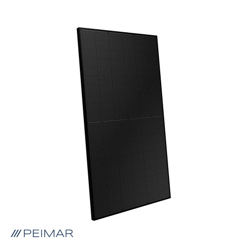 PEIMAR 450W Mono PERC Solar Panel (Black) angled and tilted back