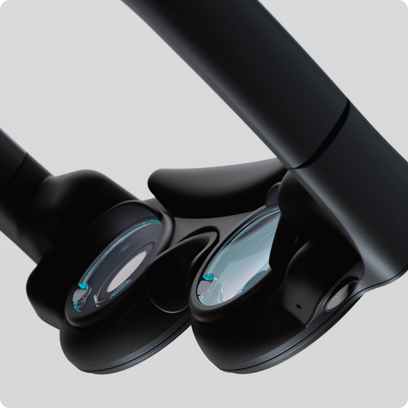 Magic Leap 2 with magnetic insert prescription lenses installed.